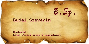 Budai Szeverin névjegykártya